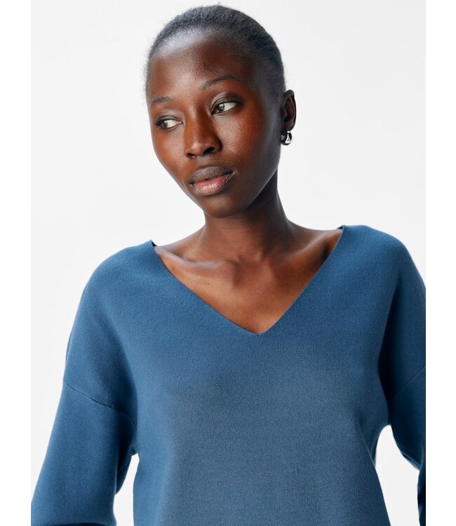 Object OBJREYNARD V-Neck Pullover - Dark Denim