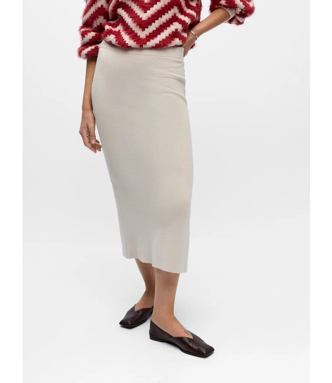 Object OBJREYNARD HW Knit Skirt - Silver Gray
