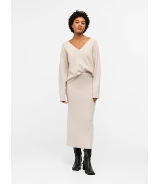 Object OBJREYNARD HW Knit Skirt - Silver Gray