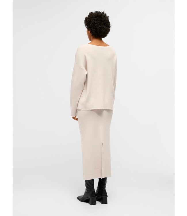 Object OBJREYNARD HW Knit Skirt - Silver Gray