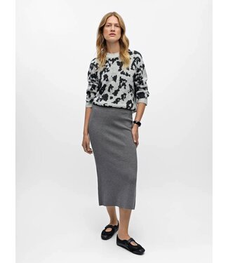 Object OBJREYNARD HW Knit Skirt - Medium Grey Melange