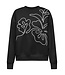 JDY JDYCANOA L/S EMB Sweat - Black