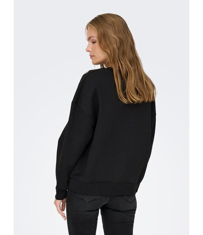 JDY JDYCANOA L/S EMB Sweat - Black