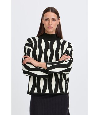 b.young BYOTARI Jacquard Jumper - Meteorite
