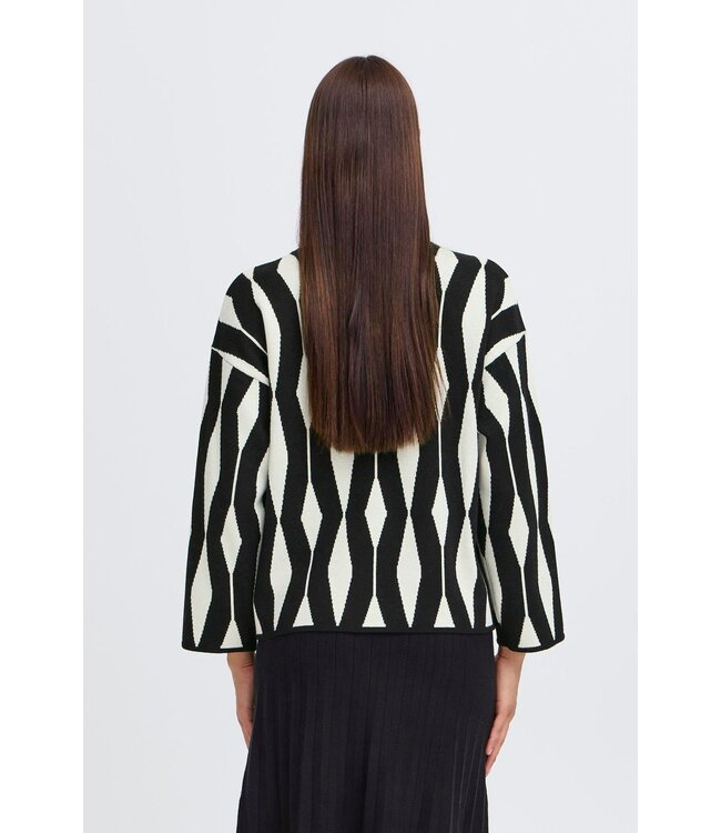 b.young BYOTARI Jacquard Jumper - Meteorite