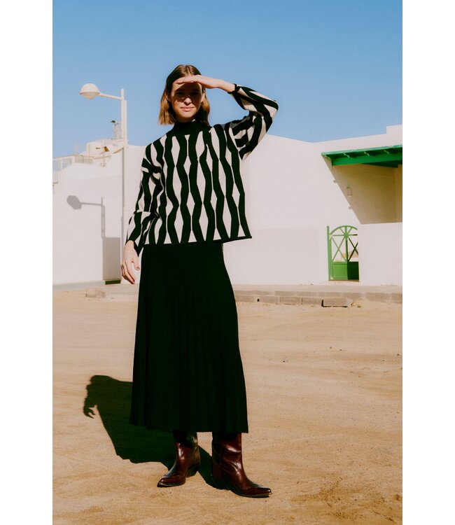 b.young BYOTARI Jacquard Jumper - Meteorite