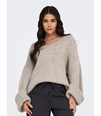 JDY JDYDINEA L/S Reversible Pullover - Chateau Gray