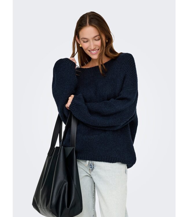 JDY JDYDINEA L/S Reversible Pullover - Total Eclipse