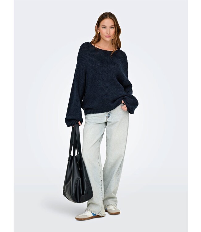 JDY JDYDINEA L/S Reversible Pullover - Total Eclipse