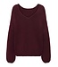 JDY JDYDINEA L/S Reversible Pullover - Cabernet