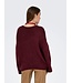 JDY JDYDINEA L/S Reversible Pullover - Cabernet