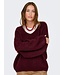 JDY JDYDINEA L/S Reversible Pullover - Cabernet
