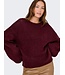 JDY JDYDINEA L/S Reversible Pullover - Cabernet