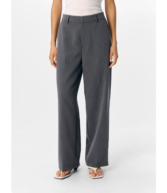 Object OBJSIGRID HW Casual Pant - Medium Grey Melange