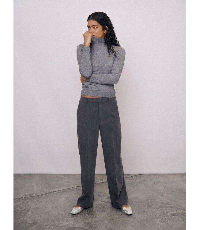 Object OBJSIGRID HW Casual Pant - Medium Grey Melange