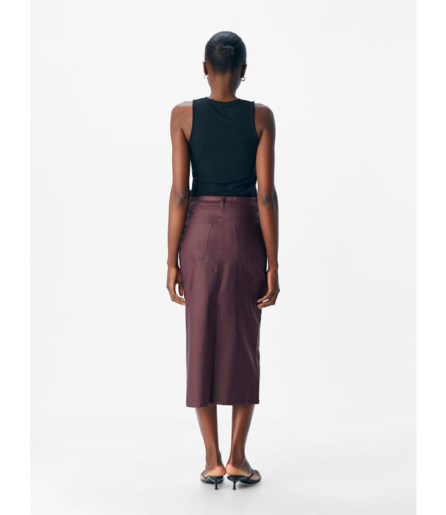 Object OBJNAYA Coated MW Skirt - Mauve Wine