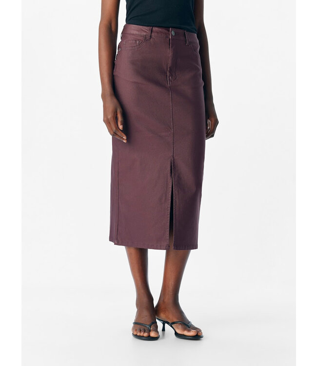 Object OBJNAYA Coated MW Skirt - Mauve Wine