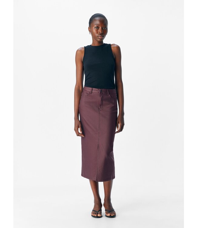 Object OBJNAYA Coated MW Skirt - Mauve Wine