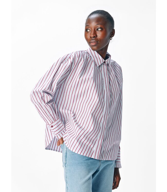 Object OBJZULA L/S RE Shirt - Baby Lavender Karanda Stripes