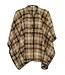 CREAM CROms Cape - Brown Check