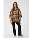 CREAM CROms Cape - Brown Check