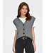JDY JDYSUPER Life S/L Knit V-Neck Vest - Medium Grey MELANGE
