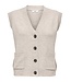 JDY JDYSUPER Life S/L Knit V-Neck Vest - Chateau Gray MELANGE