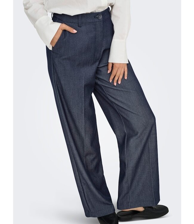 JDY JDYANTHONY Bloom HW Pant - Dark Blue Denim