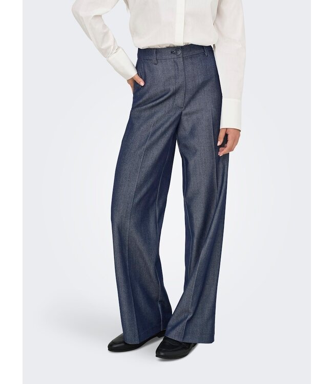 JDY JDYANTHONY Bloom HW Pant - Dark Blue Denim