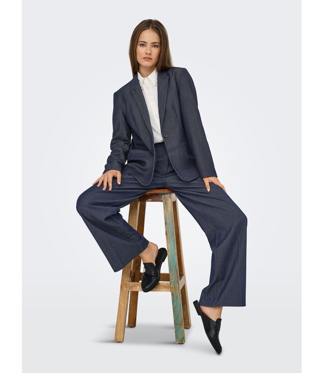 JDY JDYANTHONY Bloom HW Pant - Dark Blue Denim