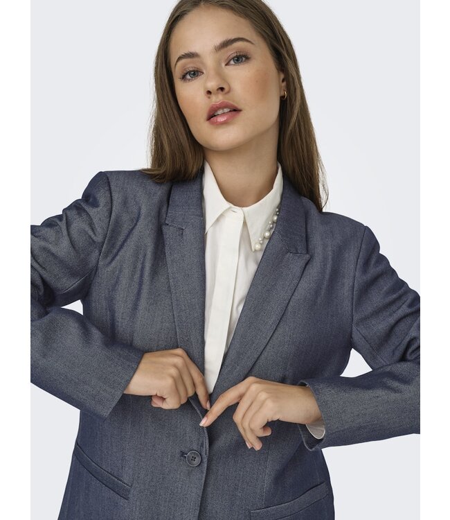 JDY JDYANTHONY L/S Blazer - Dark Blue Denim