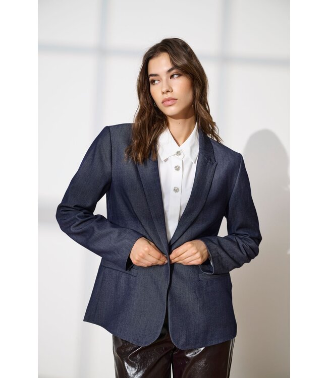 JDY JDYANTHONY L/S Blazer - Dark Blue Denim