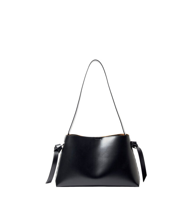 Selected Femme SLFSTELLA Medium Leather Bag - Black