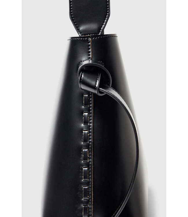 Selected Femme SLFSTELLA Medium Leather Bag - Black