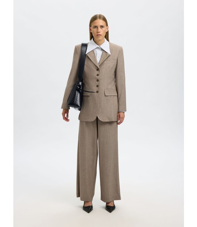 Selected Femme SLFSTELLA Medium Leather Bag - Black