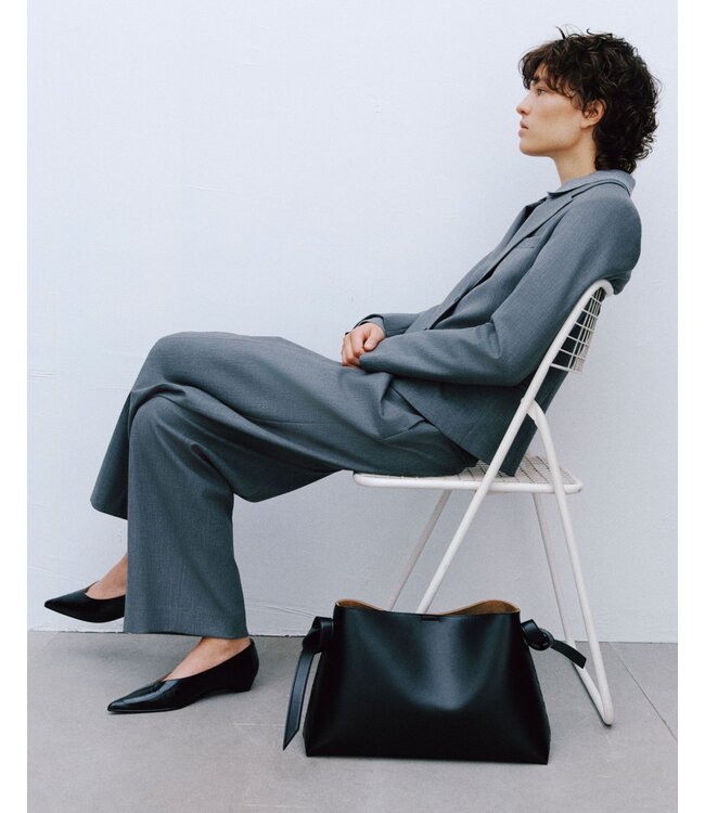 Selected Femme SLFSTELLA Medium Leather Bag - Black