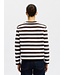 Selected Femme SLFESSENTIAL L/S Striped Boxy Tee - Delicioso_BW - Wide