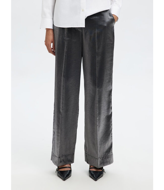 Selected Femme SLFMARGOT MW Wide Pant - Black