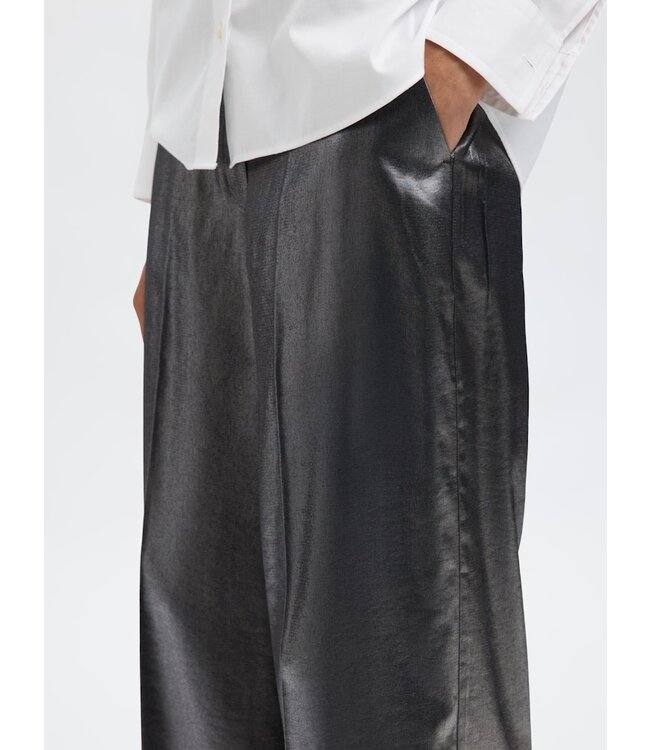 Selected Femme SLFMARGOT MW Wide Pant - Black