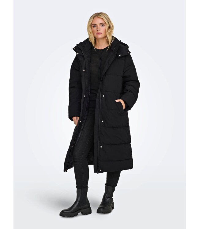 JDY JDYMAJA Long Padded Jacket - Black