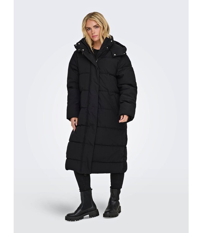 JDY JDYMAJA Long Padded Jacket - Black