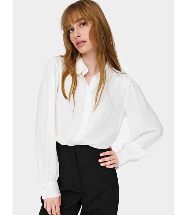 JDY JDYDIVYA Life L/S Puff Shirt - Cloud Dancer