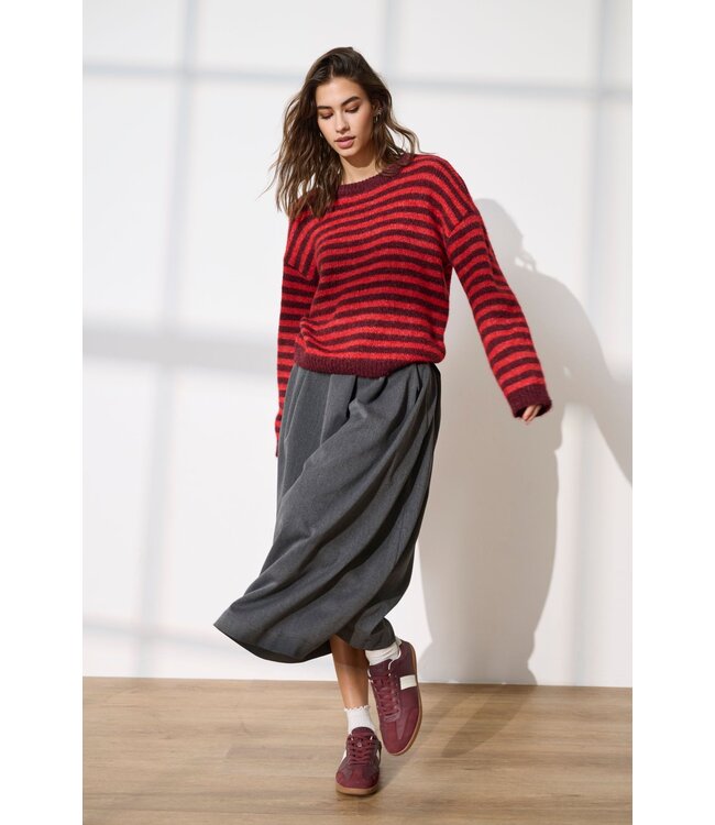 JDY JDYZOEY Life L/S On Dropsh Pull - Maroon Banner SALSA