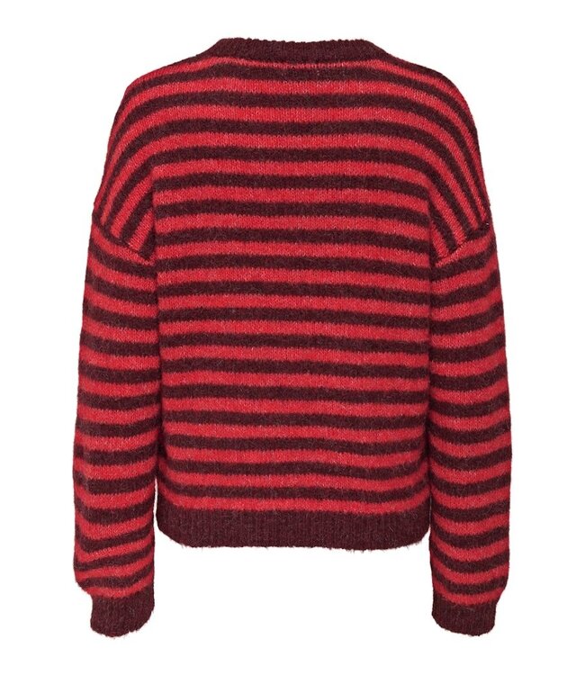 JDY JDYZOEY Life L/S On Dropsh Pull - Maroon Banner SALSA