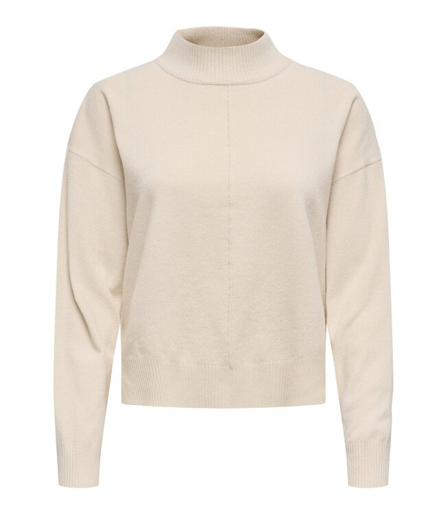 JDY JDYAMORE Life L/S HN Pullover - Whitecap Gray Melange