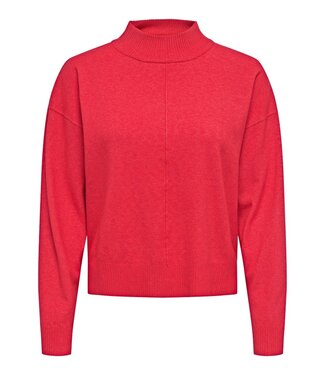 JDY JDYAMORE Life L/S HN Pullover - Salsa Melange