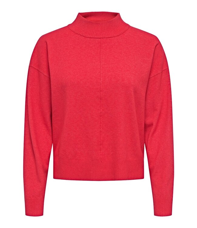 JDY JDYAMORE Life L/S HN Pullover - Salsa Melange