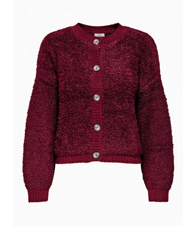 JDY JDYEIRA Life L/S O-Neck Cardigan - Cabernet