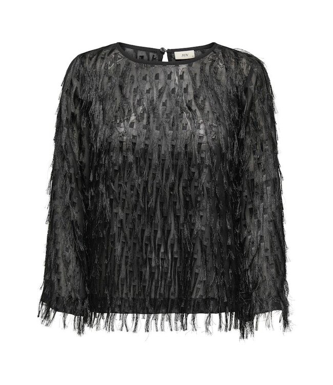 JDY JDYFLEUR L/S O-Neck Top - Black