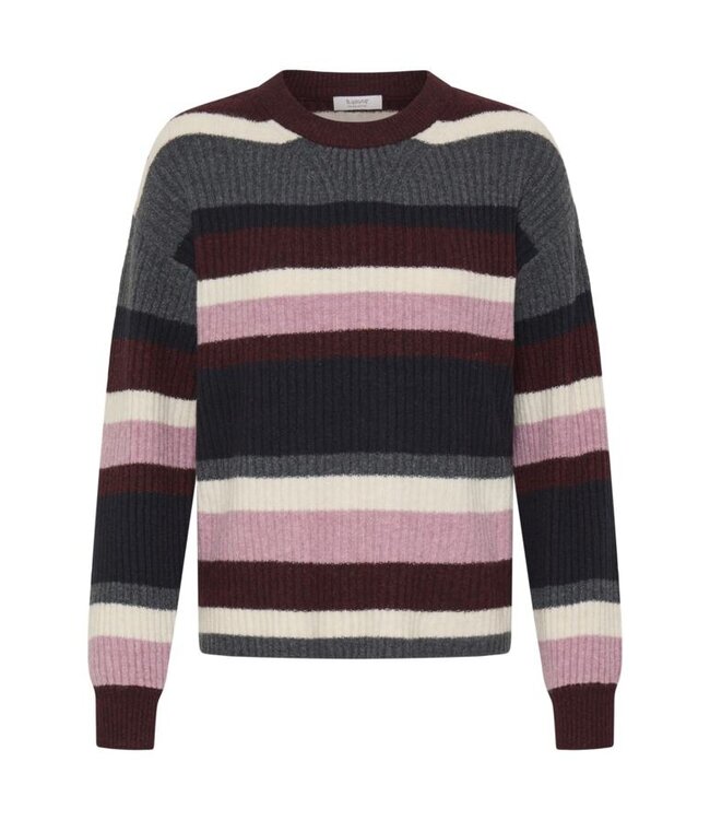 b.young BYONEMA O-Neck Pullover - Port Royale Melange Striped